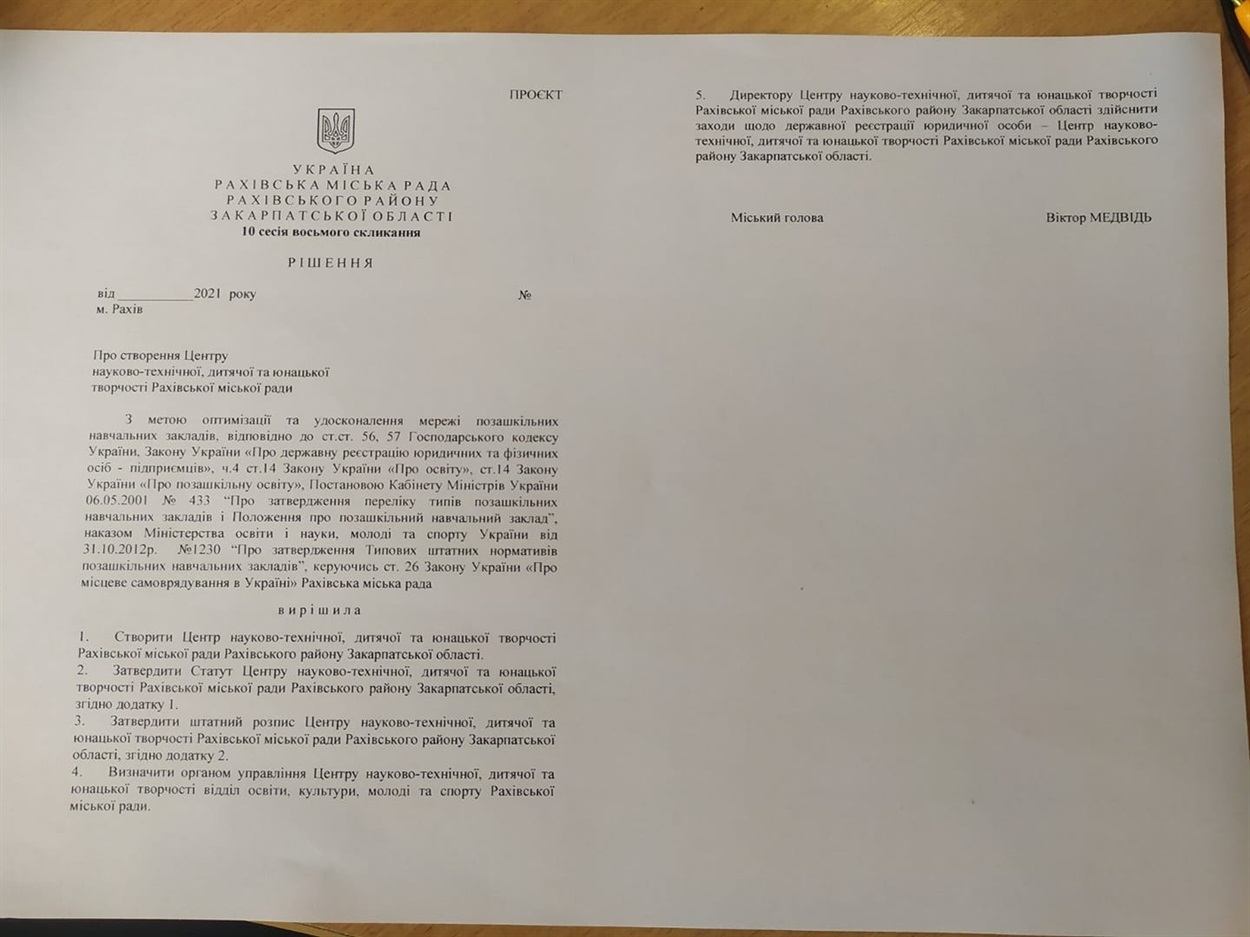 Фото рішення оприлюднене на сайті міської ради